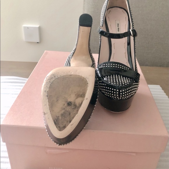 AUTHENTIC MIU MIU PATENT LEATHER HEELS $950 36 - Picture 12 of 16